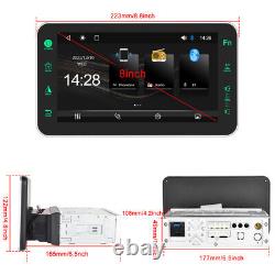 1 Din 8'' Car Stereo Radio Apple Carplay/Android Auto Removable Touch Screen BT