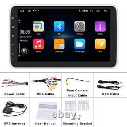 10.1 Android 10 Rotatable Touch Screen Car Stereo WiFi BT Radio GPS Double 2DIN