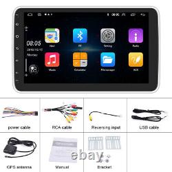 10.1'' Rotatable Android 10.0 Touch Screen Car Stereo Radio GPS WIFI Single 1DIN