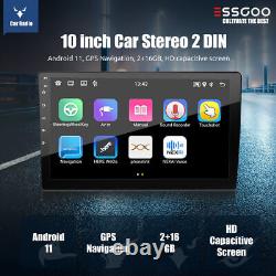 10'' DAB+ Double DIN Car Stereo Android 11 Touch Screen GPS Head Unit FM +Camera