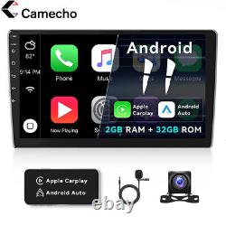 32G 1/2 DIN Car Radio Wireless Apple Carplay Auto 10.1'' Android 11 GPS Wifi RDS