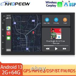 64GB Android 13 7 Car Stereo Radio Apple CarPlay Double 2DIN Head Unit GPS NAVI