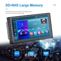 7 Android 13.0 Double Din Car Stereo Radio DAB+CAM+MIC Bluetooth Carplay 2G+64G