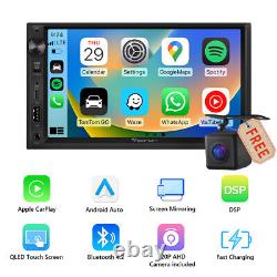 7 Double 2 Din Touch Screen MP5 Apple CarPlay Car Stereo Radio Android Auto CAM