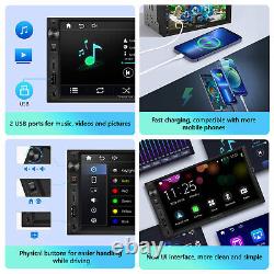 7 Double 2Din Android Auto CarPlay Car Radio Stereo Sat Nav Bluetooth Head Unit