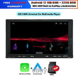 7 Double Din Android 12 Car Stereo GPS SAT NAV DAB+Radio Bluetooth WiFi CarPlay