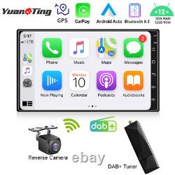 7 Universal Android 12 Double 2Din Car Stereo Head Unit+DAB Tuner+ Parking Cam