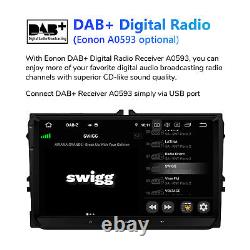 9 Double 2 DIN Car Stereo Android 12 GPS For VW GOLF MK5 MK6 Polo T5 Tiguan EOS