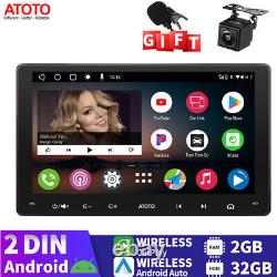 ATOTO A6 Double Din Android 9 Wireless CarPlay 8-Core Car Stereo GPS NAV+Camera