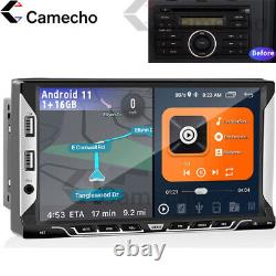 Android 11 6USB Double 2Din Car Radio Stereo GPS Sat Nav FM Bluetooth Head Unit