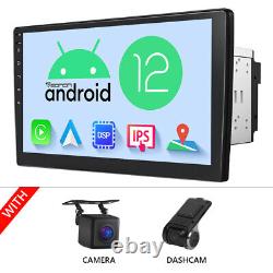 CAM+DVR+Double DIN Android 12 10.1 Car Radio Stereo GPS Navi DAB+ CarPlay Audio