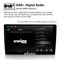 CAM+Double 2DIN 10.1 IPS Android 10 8-Core Car Stereo Radio GPS Sat Nav CarPlay