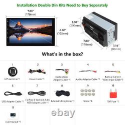 CAM+OBD+7 IPS Double DIN Android 10 Octa Core Car Stereo GPS Nav DAB+ Radio DSP