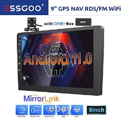 DAB+ 9 Double 2 DIN Car Stereo Head Unit Android 11 GPS Nav RDS WifI FM +Camera
