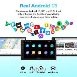 Double 2 DIN 7 Car Stereo Android 13 Radio Head Unit CarPlay Sat Nav USB WiFi