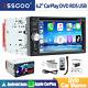 Double 2 Din Car Cd Dvd Player Apple Carplay Android Auto Stereo Bt Radio Aux Am