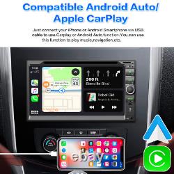 Double 2 Din Car Stereo Radio 7 BT iPhone Carplay+Android Auto DVD Player+Cam