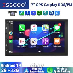 Double DIN 7 Android13 Car Stereo Apple Carplay GPS RDS Bluetooth 2+32G +Camera