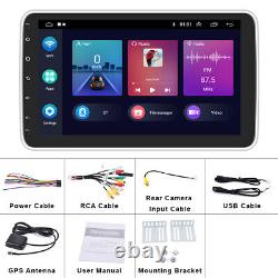 Double DIN Rotatable 10.1Android 13 Touch Screen Car Stereo Radio Carplay 2+32G