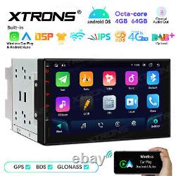 Double Din 7 Android 12.0 8-Core 4+64GB Car Stereo Head Unit GPS Radio WiFi DSP