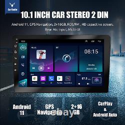 ESSGOO DAB+ 10 Car Stereo Double DIN Android 11 GPS NAV RAD Bluetooth Radio USB