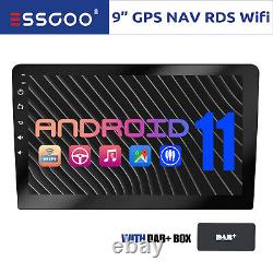 ESSGOO DAB+ Double DIN 9 Car Stereo Head Unit Android 11 GPS NAV WiFi Radio USB