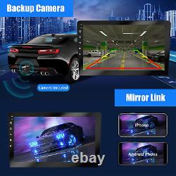 ESSGOO Double 2 DIN 10 Android 11 Carplay Car Stereo Sat Nav Bluetooth USB +Cam