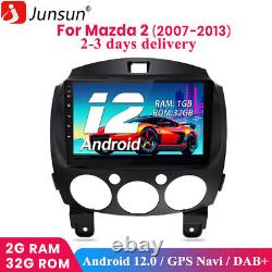 For Mazda 2 2007-2013 Car Radio Stereo GPS SAT Nav WiFi BT DAB+ 1+32GB Android12