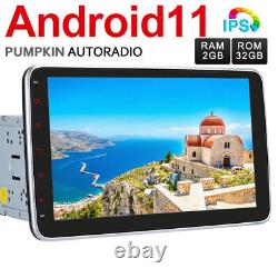 Pumpkin Double DIN 10.1 Android 11 Car Stereo GPS Sat Nav Bluetooth WiFi FM DAB