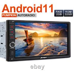 Pumpkin Double DIN 7 Inch Android 11 Car Stereo Head Unit Bluetooth GPS USB WIFI