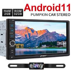 Pumpkin Double DIN Android 11 Car Stereo Radio Bluetooth GPS Sat Nav DAB+Camera