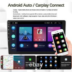 Single 1 DIN 10.1 Car Stereo Head Unit Android GPS Sat Nav Radio Apple CarPlay