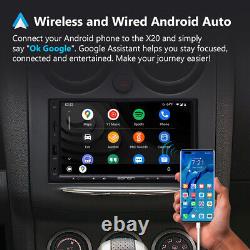 Wireless Android Auto CarPlay X20 Double DIN 7QLED Car Radio Stereo Sat Nav DSP