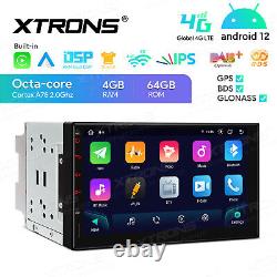 XTRONS 7 Android 12 Octa Core 4+64GB Double Din Car Play GPS Radio Stereo DAB+