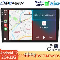 32GB 10.1 Simple 1Din Autoradio Stéréo de Voiture Android 12 Apple CarPlay GPS NAVI WIFI