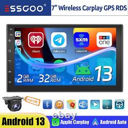 +AHD Double 2 DIN 7 Android 13 Car Stereo CarPlay TouchScreen GPS Nav Head Unit would be translated to: +AHD Double 2 DIN 7 Autoradio Android 13 avec écran tactile CarPlay, GPS et unité principale.