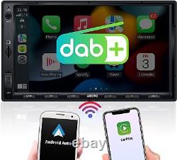 ATOTO F7 XE Autoradio Double Din avec DAB+ Radio, CarPlay sans fil et Android Auto.