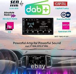 ATOTO F7 XE Autoradio Double Din avec DAB+ Radio, CarPlay sans fil et Android Auto.