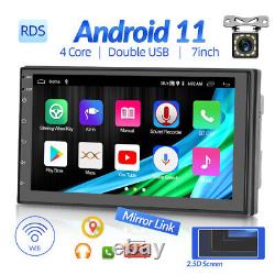 Autoradio Android 11 Double DIN 2DIN 7' avec GPS, Navigation par satellite, Bluetooth, WiFi et caméra
