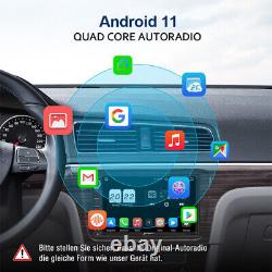 Autoradio Android 11 à double DIN avec écran de navigation GPS Bluetooth DAB intégré et 32 Go de stockage