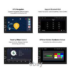 Autoradio Android 12.0 Double Din 7 pouces 2+32G avec GPS, radio DSP RCA, DAB+