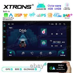 Autoradio Double Din 7 Android 12.0 8-Core 4+64GB Unité principale stéréo de voiture GPS Radio WiFi DSP