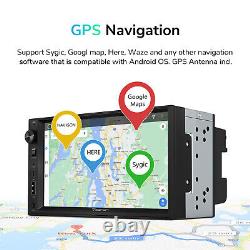 Autoradio GPS SAT NAV WiFi Bluetooth Double Din Android 13 avec écran tactile 7 pouces DAB+CAM