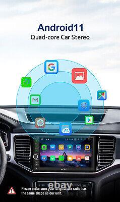 Autoradio GPS Sat Nav DAB Double DIN Android 11 avec stéréo de voiture Pumpkin, Bluetooth et mémoire de 32 Go.