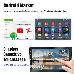 Autoradio de voiture Android 9 à double DIN 2, écran tactile de 13 pouces, CarPlay, GPS, unité principale 4G+64G + AHD&MIC