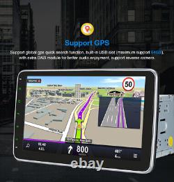 Autoradio de voiture Pumpkin Double DIN 10.1 Android 11 avec GPS Sat Nav Bluetooth WiFi FM DAB