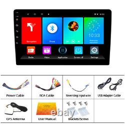Autoradio de voiture double DIN 2 DIN 9'' Android 12 stéréo avec Bluetooth, GPS, Navigation par satellite, WiFi et Carplay.