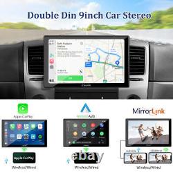 Autoradio double DIN Carpuride de 9 pouces avec Apple Carplay sans fil et Android Auto