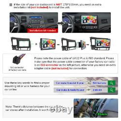 Autoradio stéréo GPS Navi DAB+ CarPlay Audio CAM+DVR+Double DIN Android 12 10.1