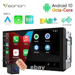 Autoradio stéréo GPS SAT NAV à double DIN Android 10 8 cœurs CAM+Eonon 7